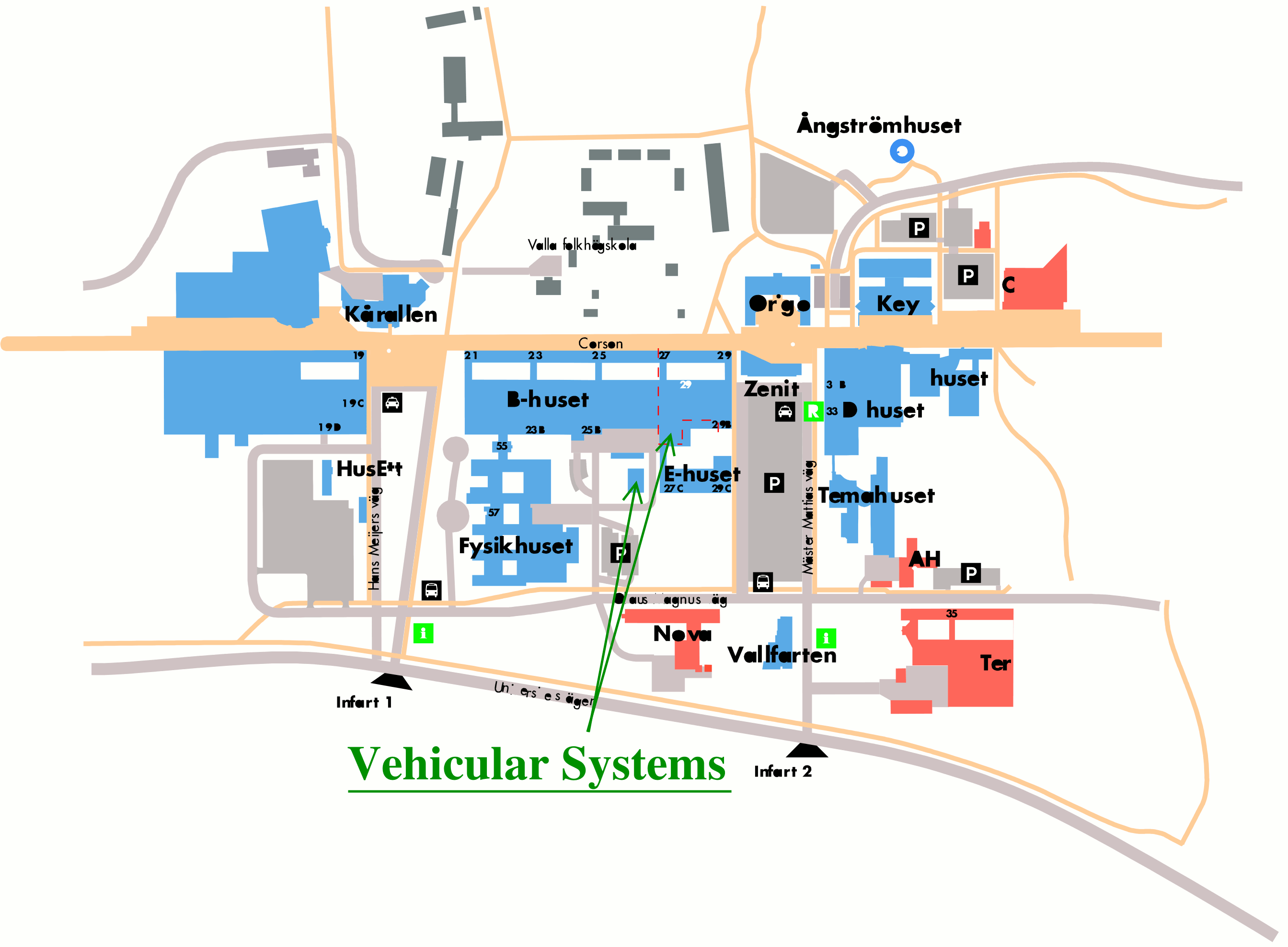 Map of the Campus Area